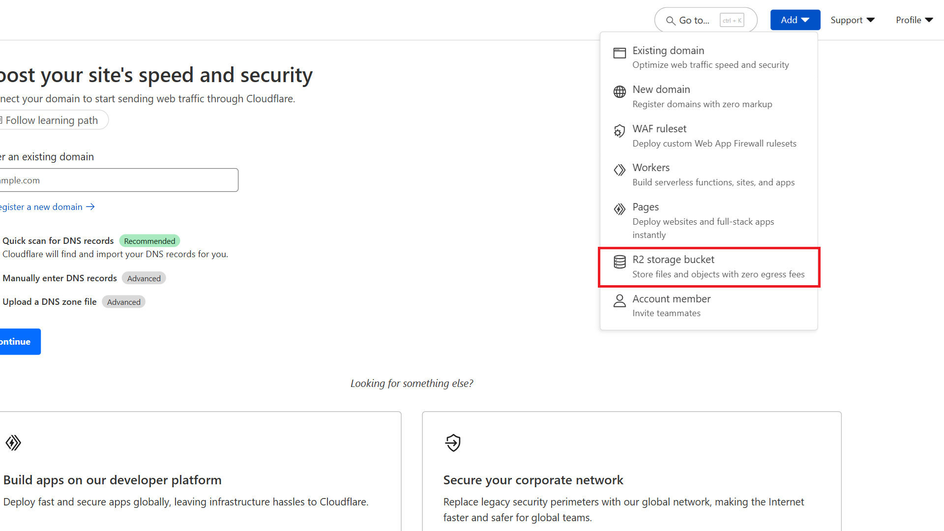 Creating a R2 Storage Bucket using Cloudflare Dashboard