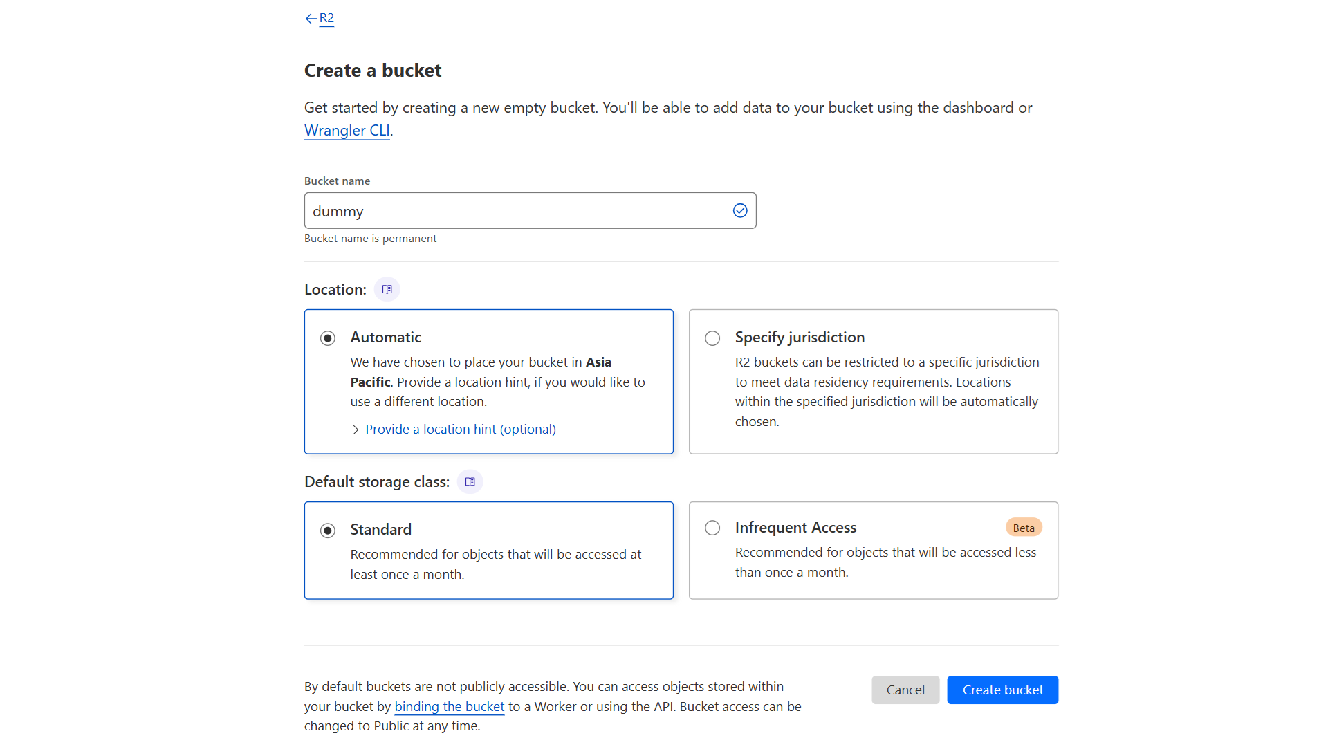 Setting up a R2 Storage Bucket using Cloudflare Dashboard